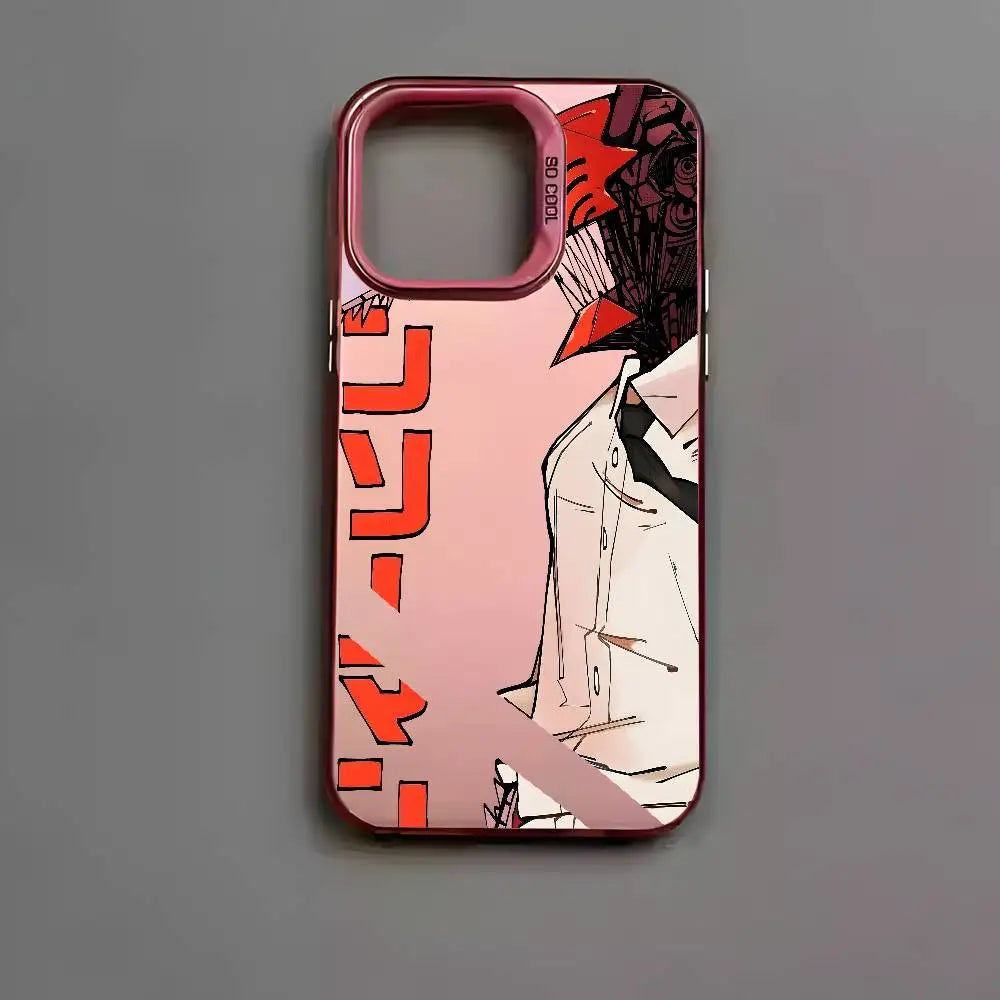 Chainsaw Man Red Manga Portrait Case for iPhone - Rose Red finish