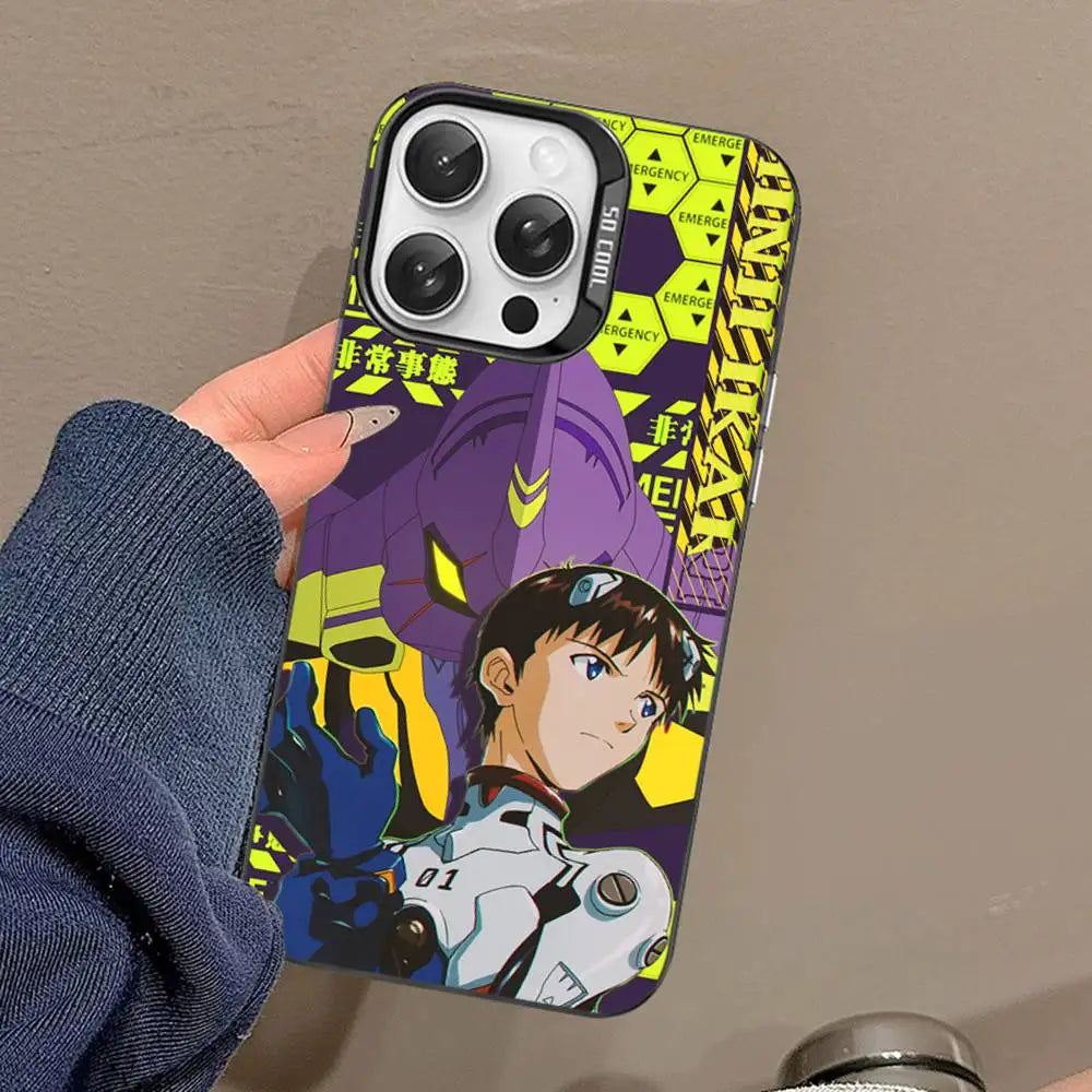 Shinji Ikari Neon Portrait Case for iPhone - Graphite Black finish
