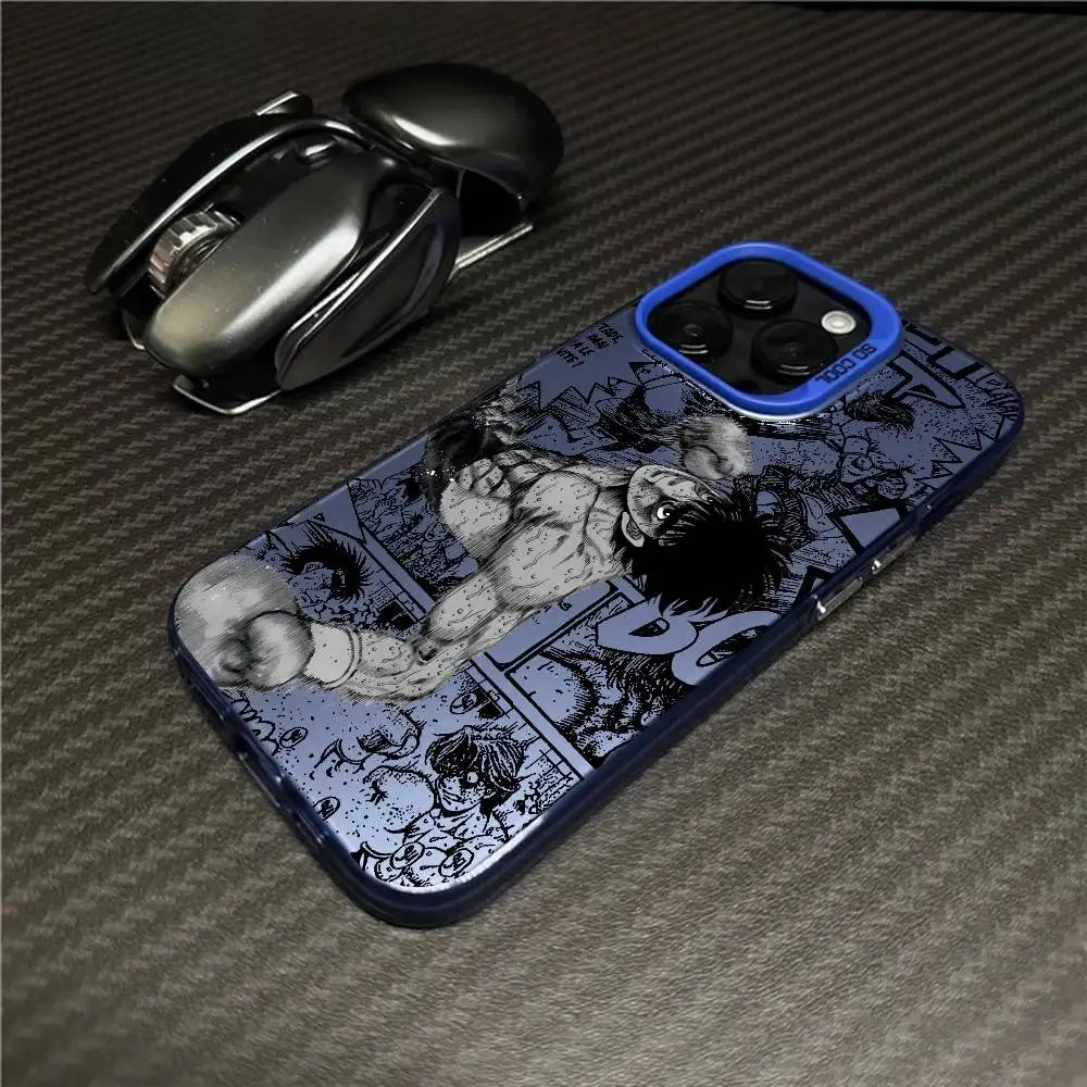 Ippo Manga Fight Collage Case for iPhone - Royal Blue finish