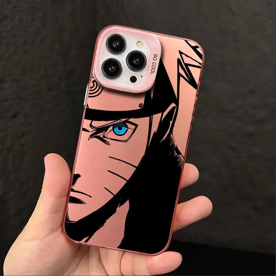 Naruto Blue Eye Portrait Case for iPhone - Pink finish