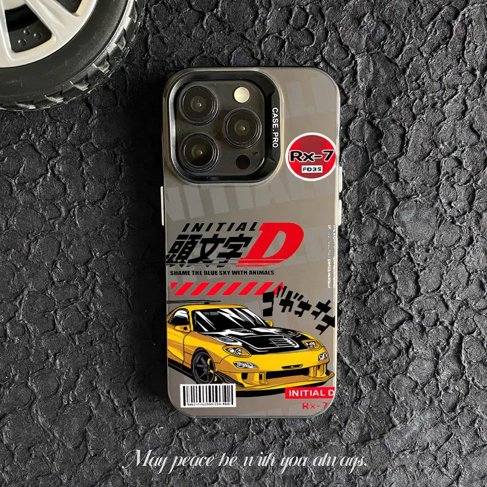 Yellow RX-7 Barcode Poster Case for iPhone - Smoke Gray finish