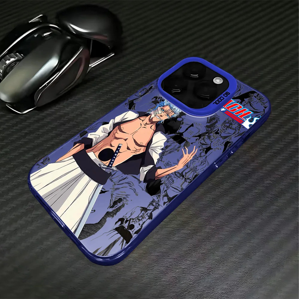 Grimmjow Arrancar Manga Case for iPhone - Electric Blue Frame finish