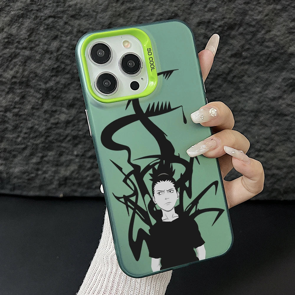 Shikamaru Shadow Silhouette Case for iPhone - Mint Green
