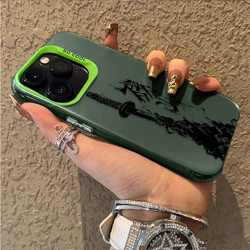 Ichigo Zangetsu Ink Strike Case for iPhone - Neon Green finish