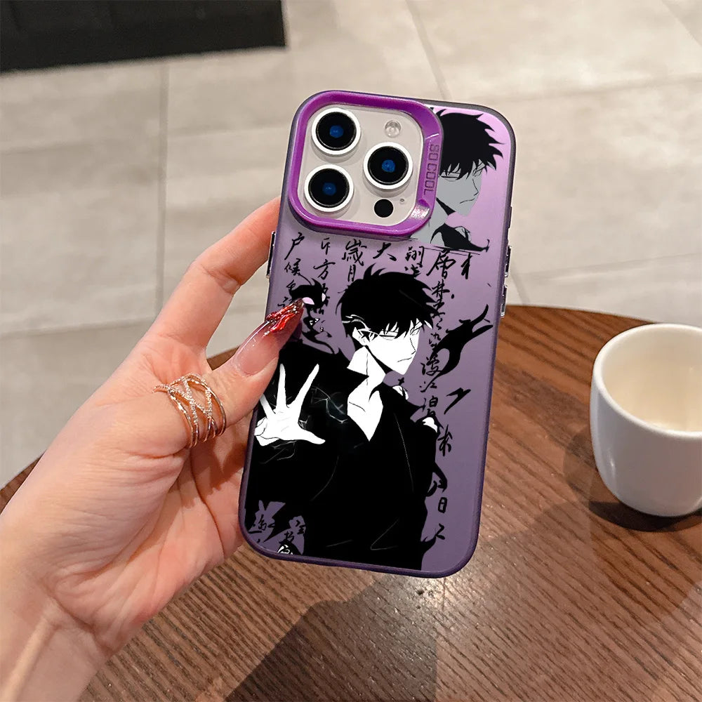 Sung Jinwoo Monochrome Duo Case for iPhone - Violet case color