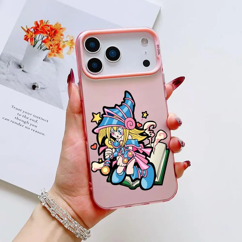 Chibi Dark Magician Girl Spellbook Aurora Case for iPhone - Rose Pink finish