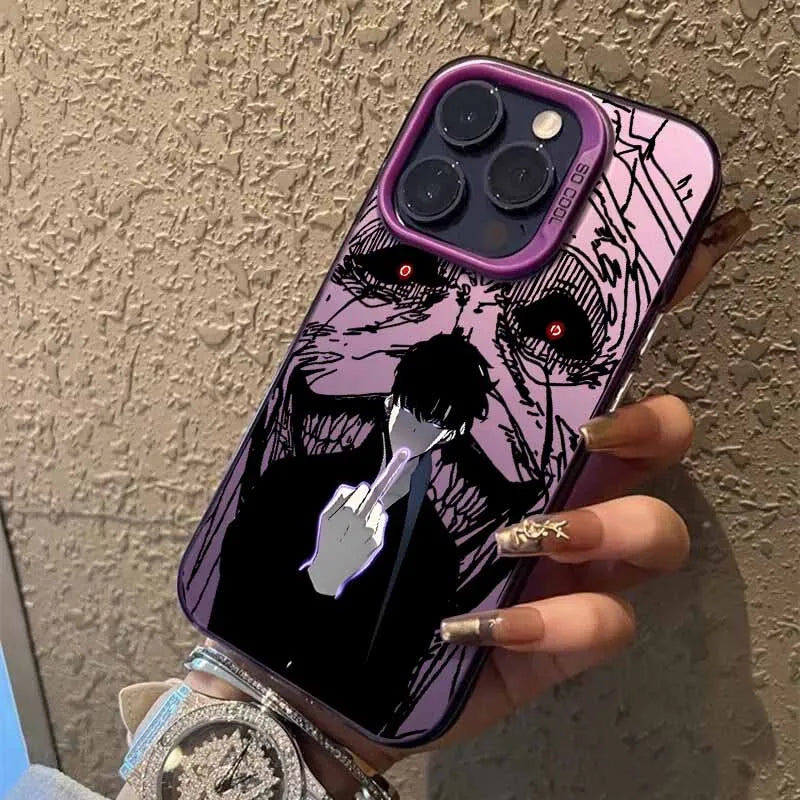 Red-Eyed Monster Shadow Case for iPhone - Violet case color
