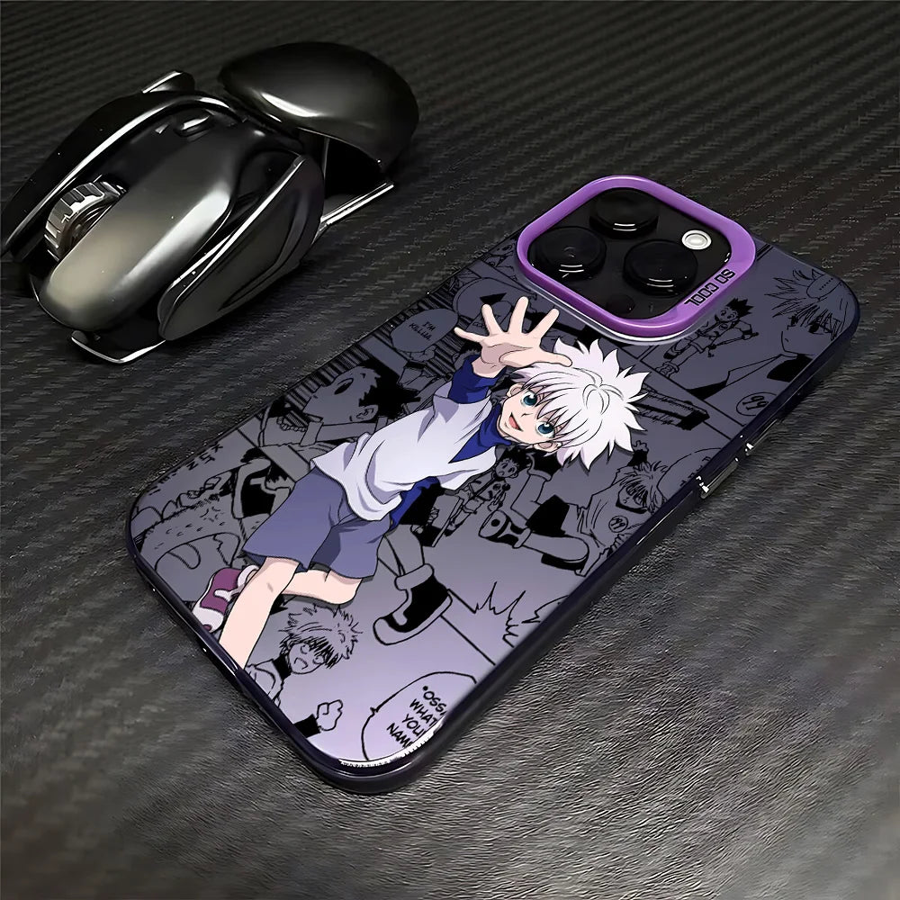 Killua Violet Manga Collage Case for iPhone - Violet finish