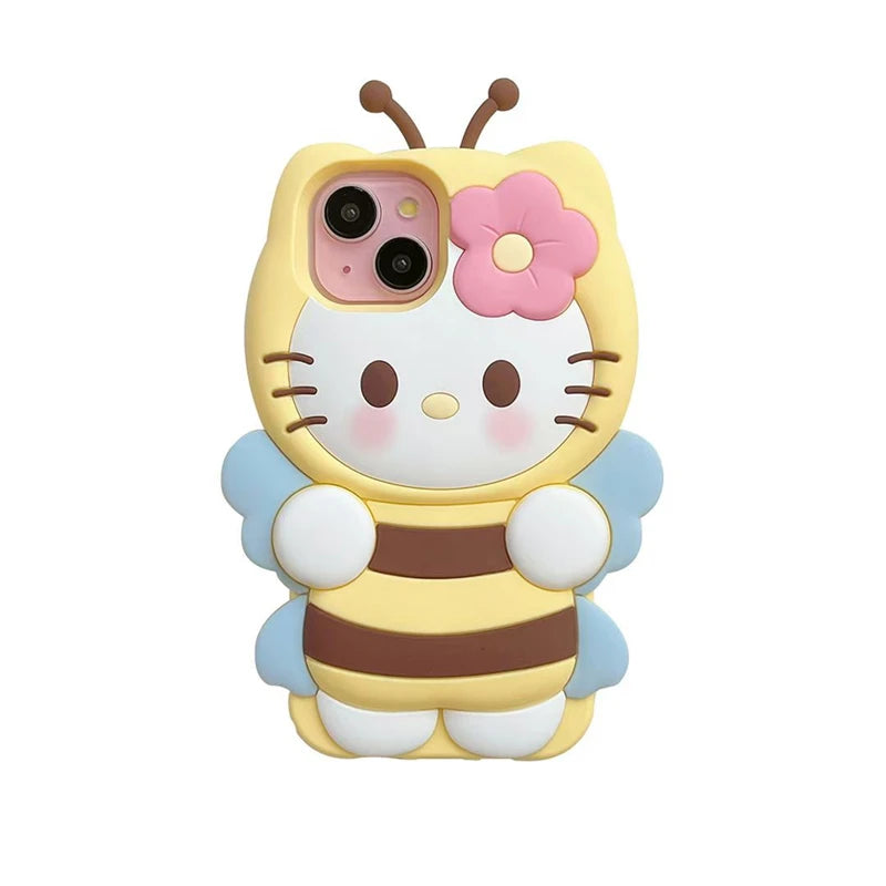 Hello Kitty Bumblebee 3D Case for iPhone - Yellow & Blue finish
