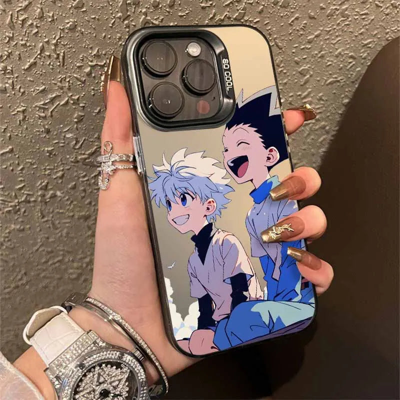 Gon and Killua Friendship Case for iPhone - Sandstone Beige finish