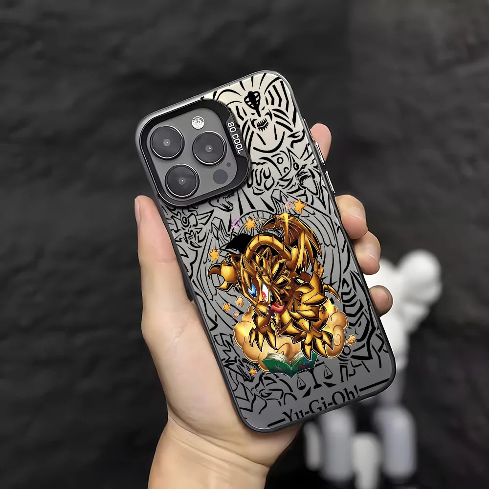 Golden Armored Duel Monster Chibi Case for iPhone - Silver Gray finish