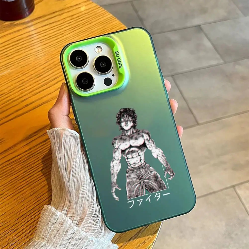 Baki Fighter Sketch Case for iPhone - Emerald Green finish