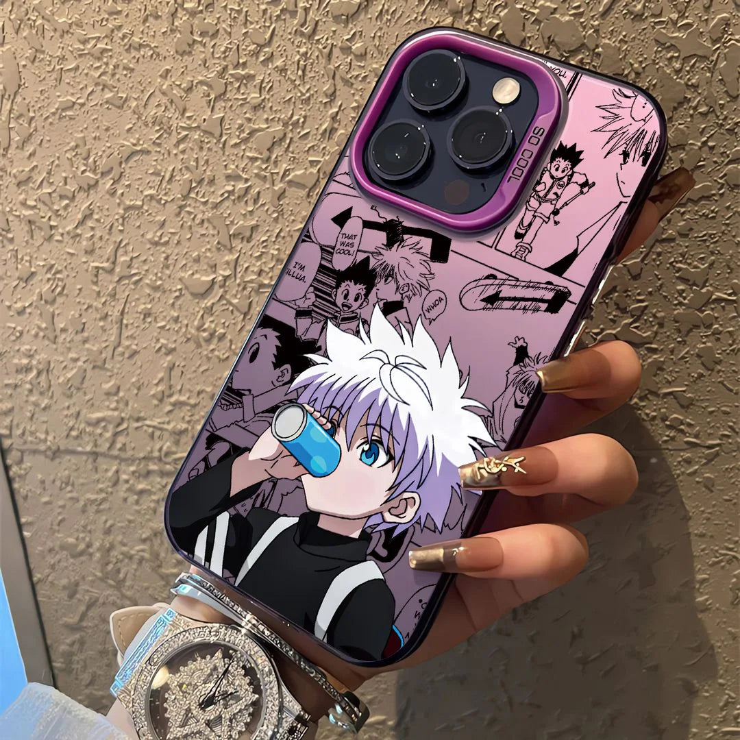 Killua Bubble Manga Collage Case for iPhone - Lavender finish
