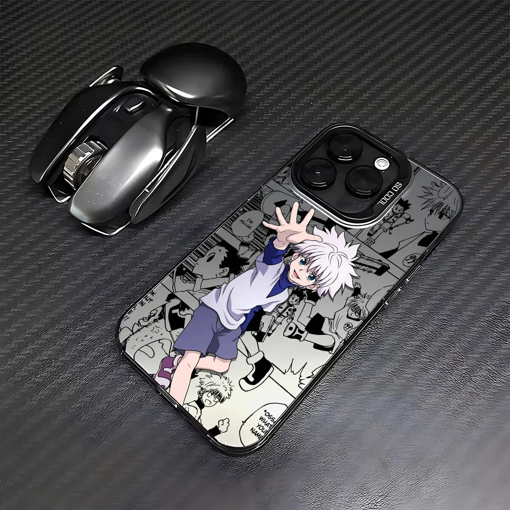 Killua Hand Sign Manga Case for iPhone - Graphite Black finish
