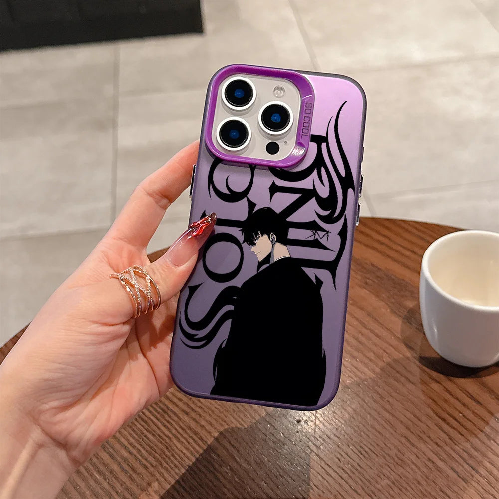 Sung Jinwoo Black Cloak Graphic Case for iPhone - Violet case color