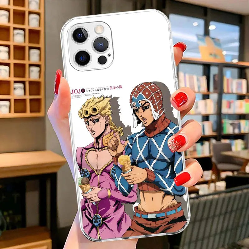 Giorno and Mista Diamond Duo Case for iPhone - Soft Clear finish
