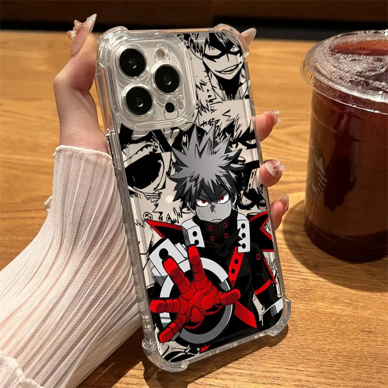 Bakugo Red Gauntlet Manga Clear Case for iPhone - Clear finish