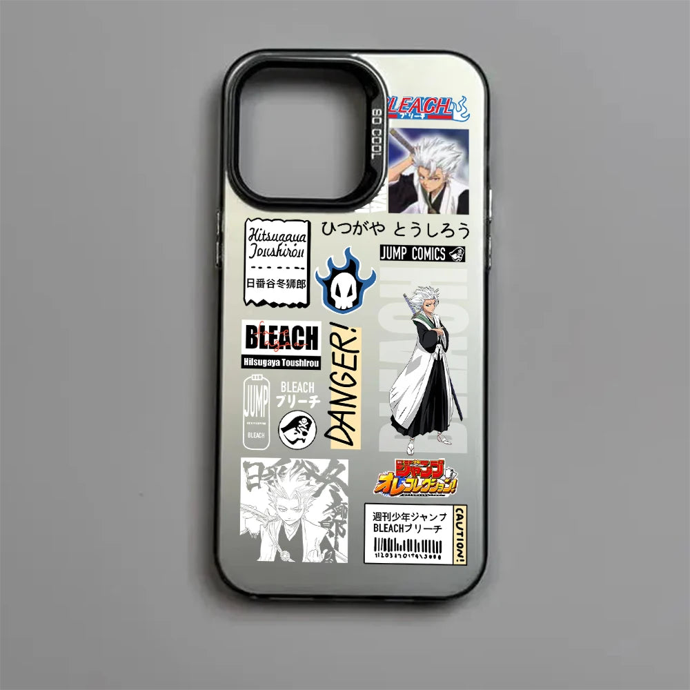 Toshiro Hitsugaya Sticker Collage Case for iPhone - Black Frame finish