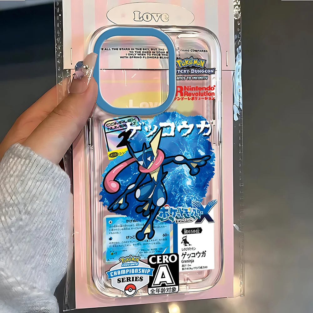 Greninja Blue Championship Poster Case for iPhone - Clear Shell finish