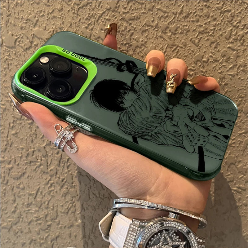 Assassin Duo Manga Plated Case for iPhone - Lime Green finish
