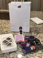 OtakuVaultt order with phone accessories, stickers and a collectible figure
