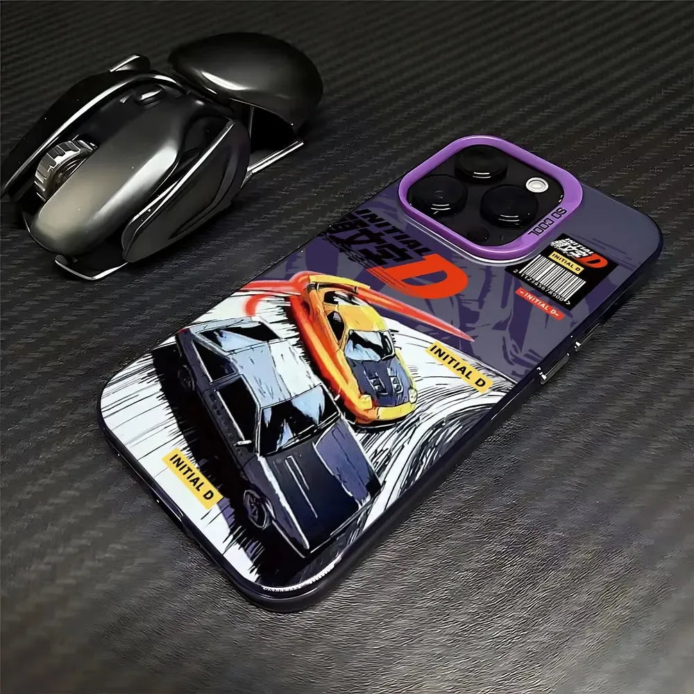 Initial D Touge Racing Collage Case for iPhone - Violet finish
