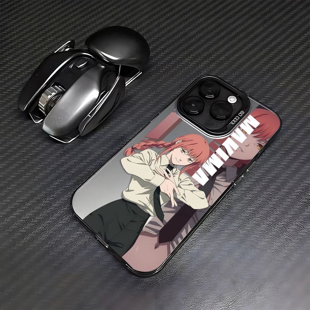 Makima Resting Portrait Case for iPhone - Black Frame finish