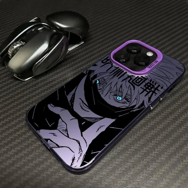 Gojo Azure Gaze Manga Case for iPhone - Purple finish