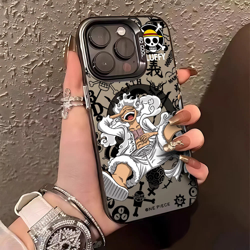 Luffy and Zoro Magnetic Case for iPhone - Design 1 — Black