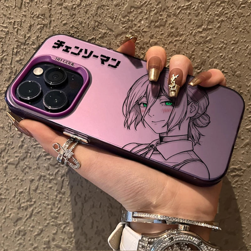 Reze Frosted Sketch Case for iPhone - Violet finish