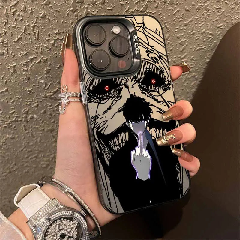 Red-Eyed Monster Shadow Case for iPhone - Black case color