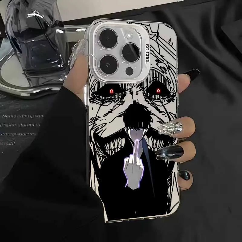 Red-Eyed Monster Shadow Case for iPhone - Silver case color