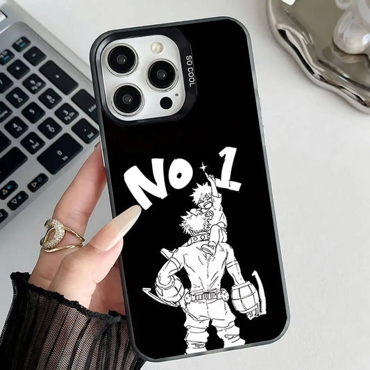 Bakugo Number One Sketch Case for iPhone - Matte Black finish