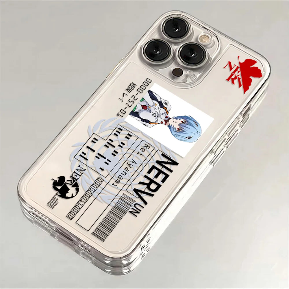 Rei Ayanami NERV ID Card Case for iPhone - Transparent Clear finish