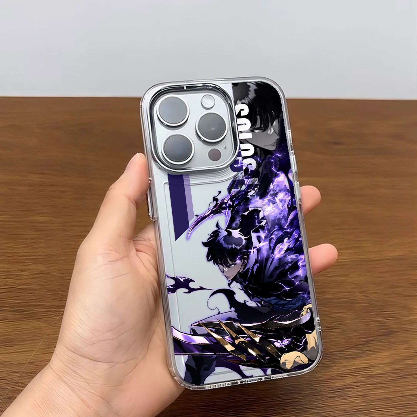 Purple Shadow Battle Clear Case for iPhone - Clear finish