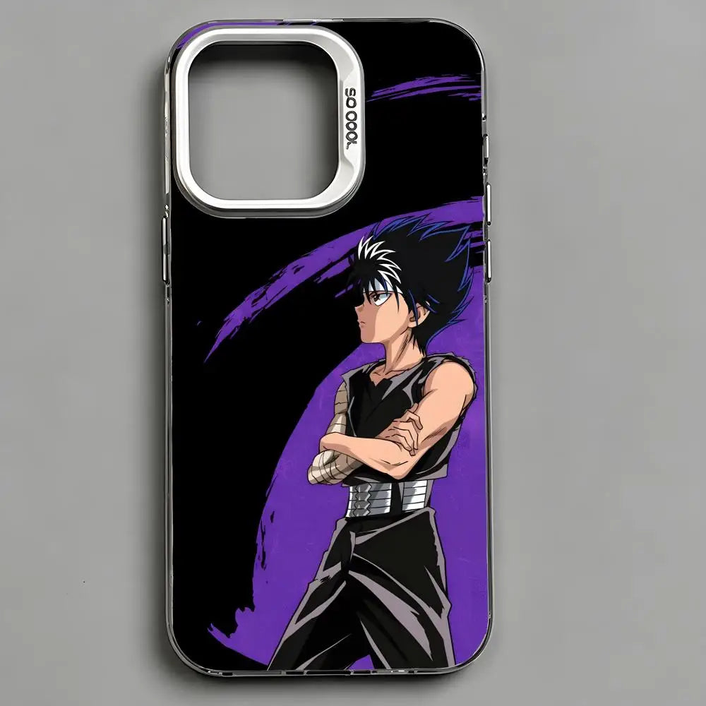 Hiei Purple Dragon Case for iPhone - Aurora Silver finish