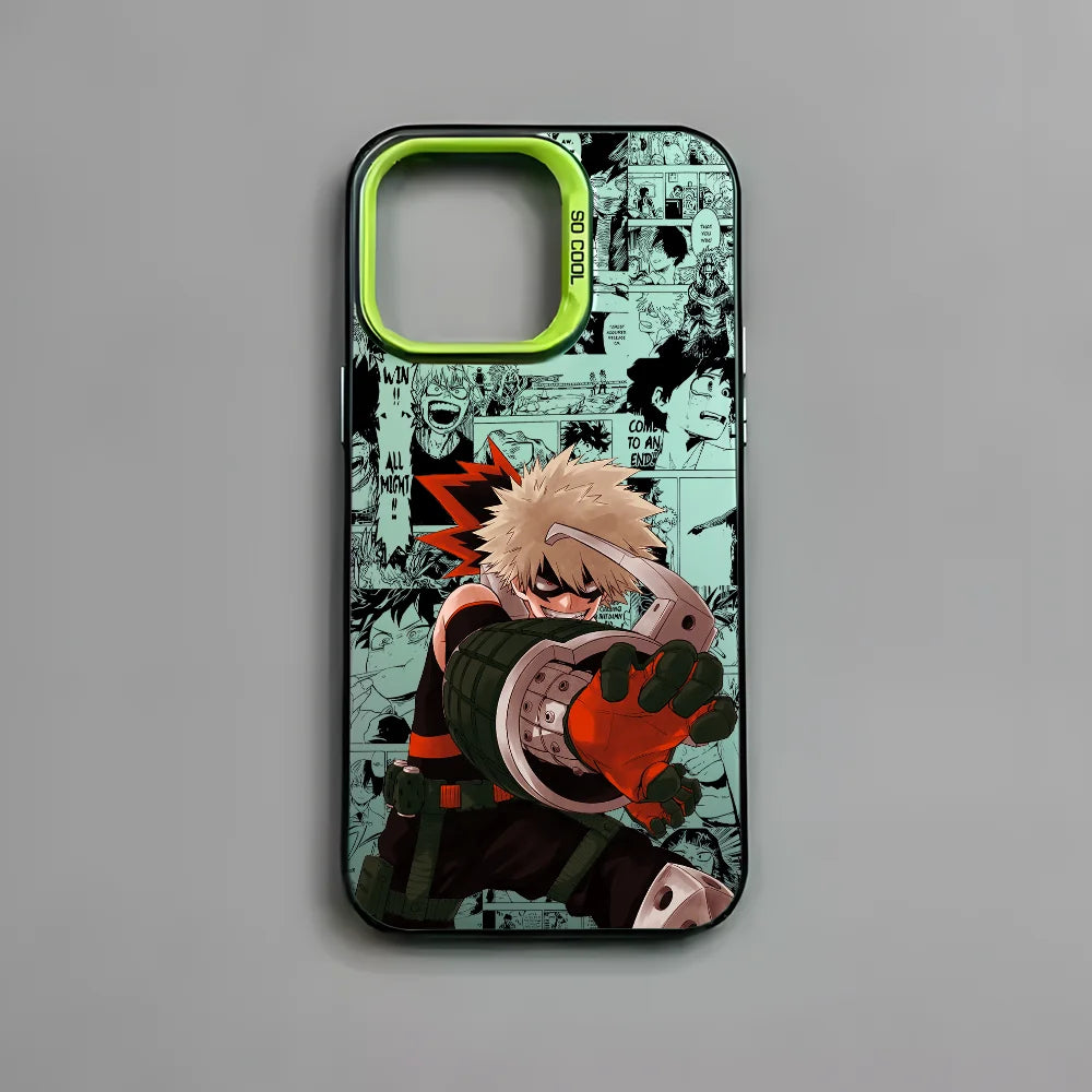 Bakugo Red Blast Aurora Case for iPhone - Lime Green finish