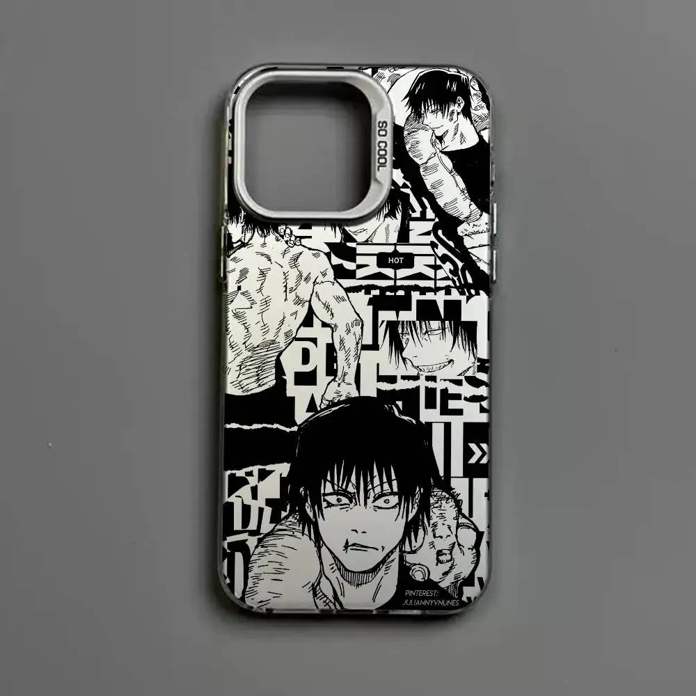 Toji Manga Collage Case for iPhone - Silver finish