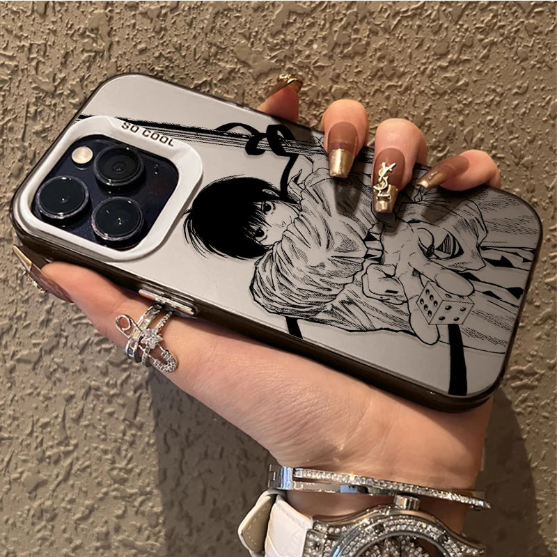 Assassin Duo Manga Plated Case for iPhone - Silver finish