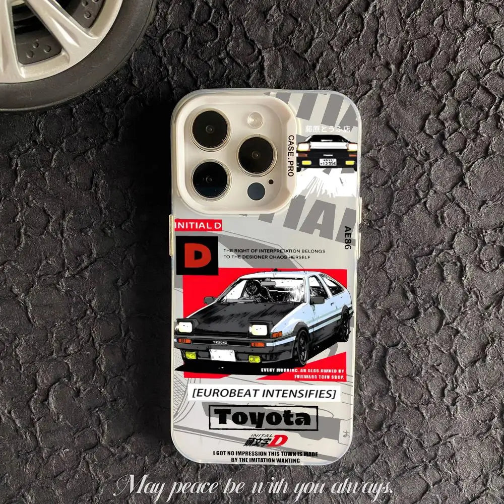 AE86 Toyota Eurobeat Poster Case for iPhone - Pearl White finish