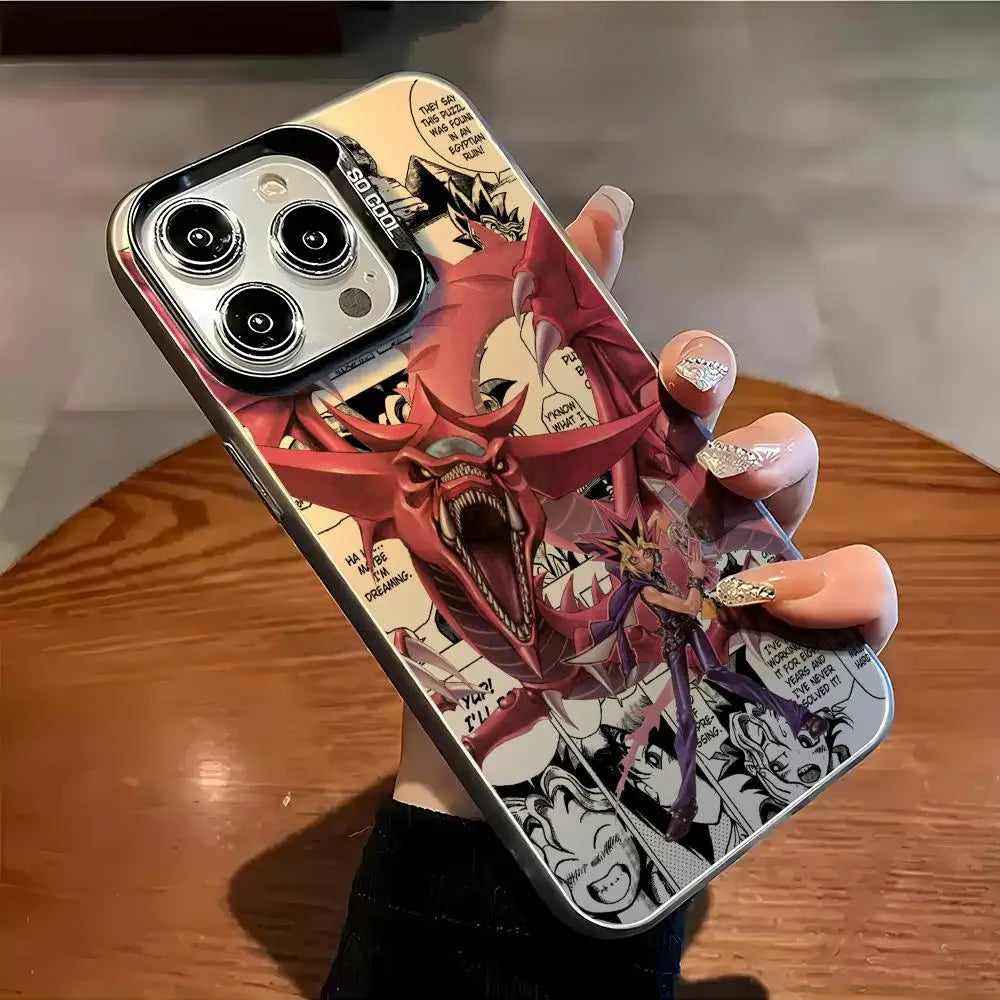 Slifer and Yami Yugi Manga Collage Case for iPhone - Graphite Black finish