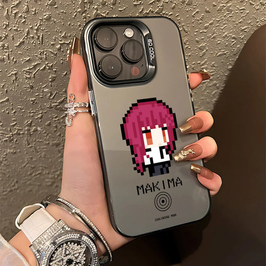 Makima Pixel Portrait Case for iPhone - Graphite Black finish