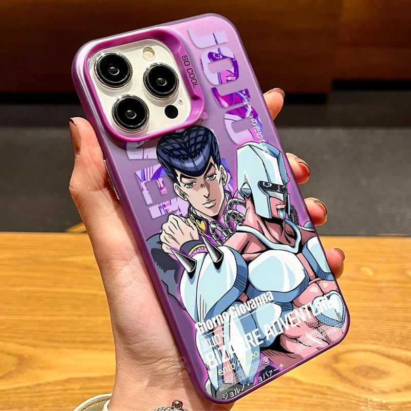 Josuke and Crazy Diamond Acrylic Case for iPhone - Rose Pink finish