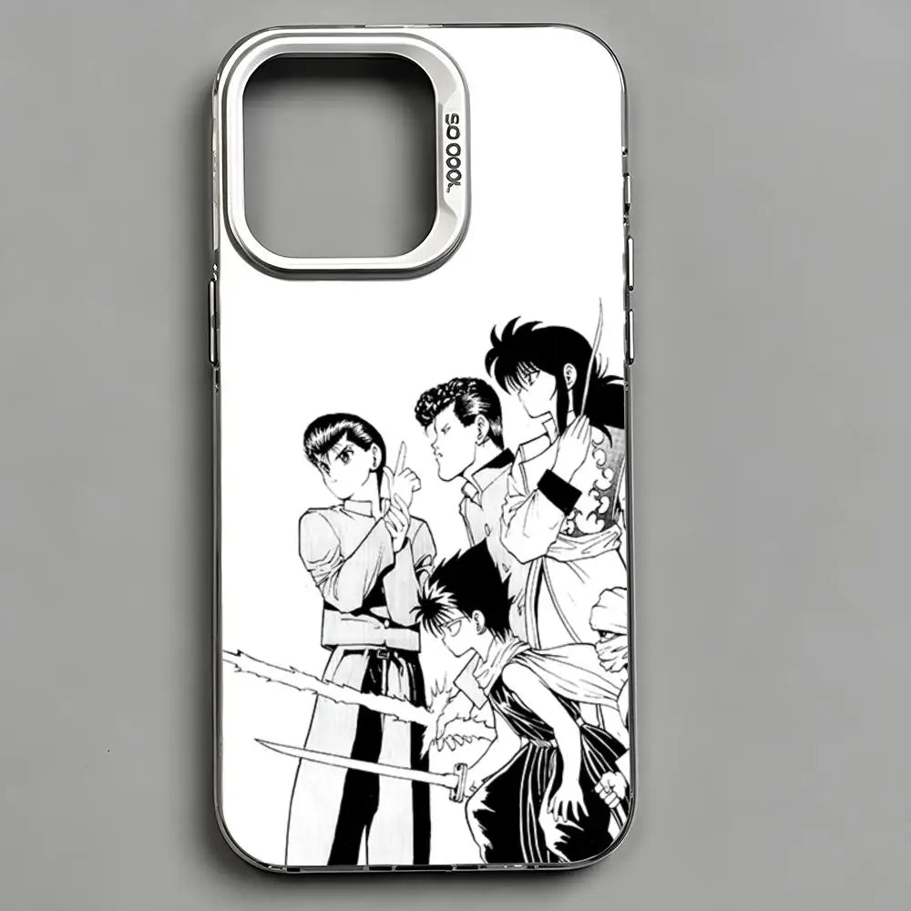 Yu Yu Hakusho Monochrome Lineup Case for iPhone - Aurora Silver finish