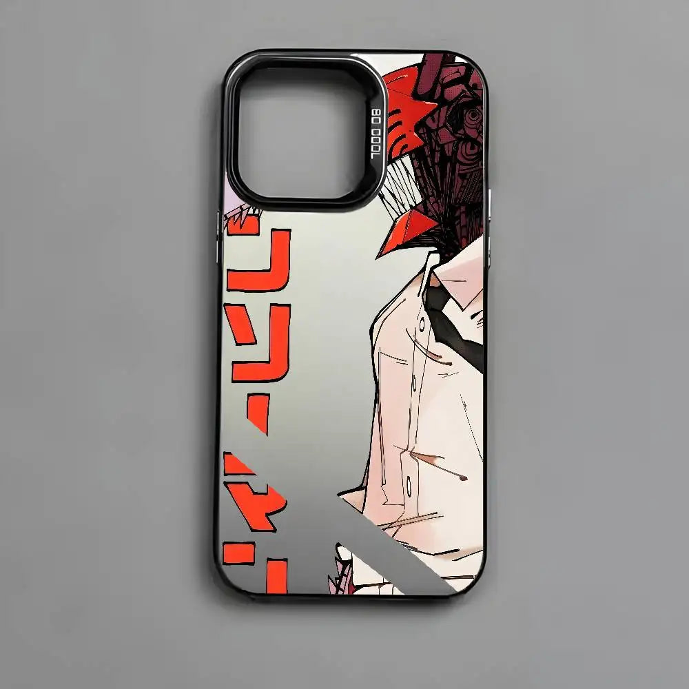 Chainsaw Man Red Manga Portrait Case for iPhone - Graphite Black finish