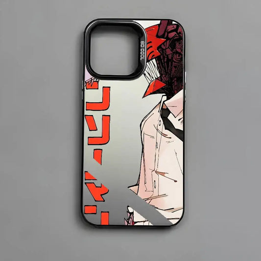 Chainsaw Man Red Manga Portrait Case for iPhone - Graphite Black finish