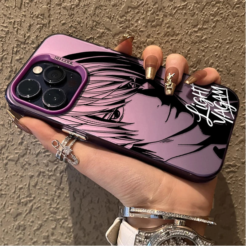Light Yagami Manga Portrait Case for iPhone - Violet finish
