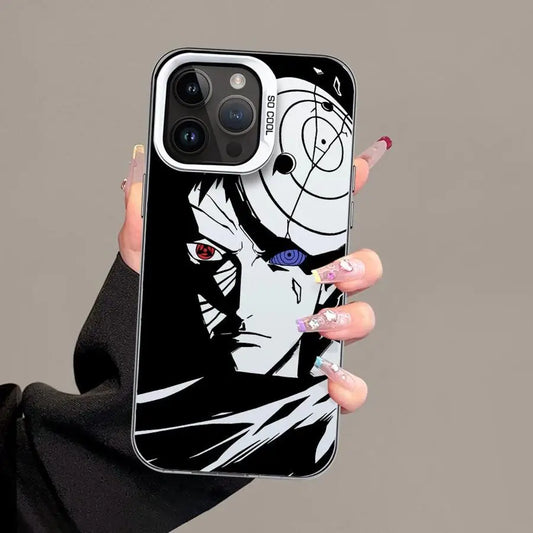 Obito Broken Mask Sharingan Case for iPhone - Black finish