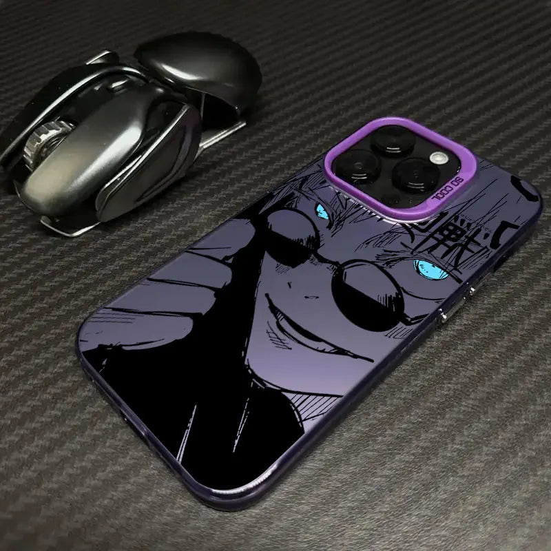 Gojo Round Shades Smile Case for iPhone - Purple finish