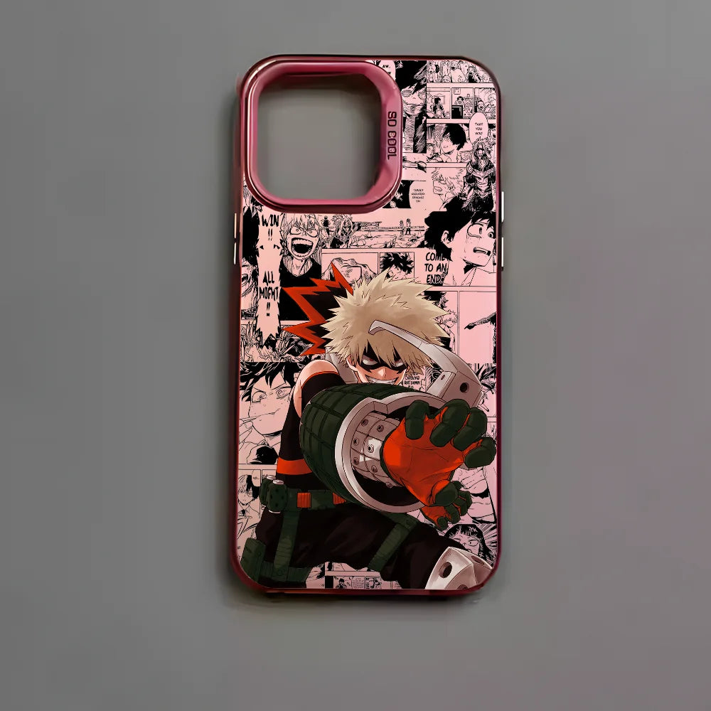 Bakugo Red Blast Aurora Case for iPhone - Rose Red finish